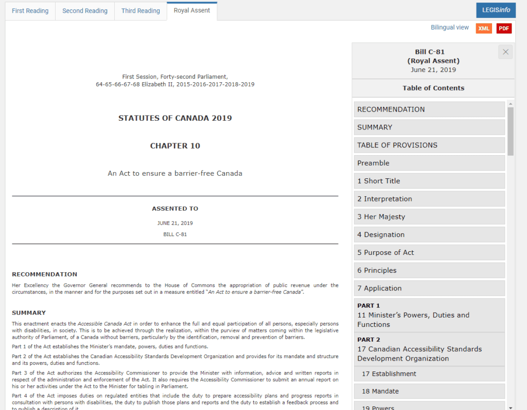 Accessible Canada Act