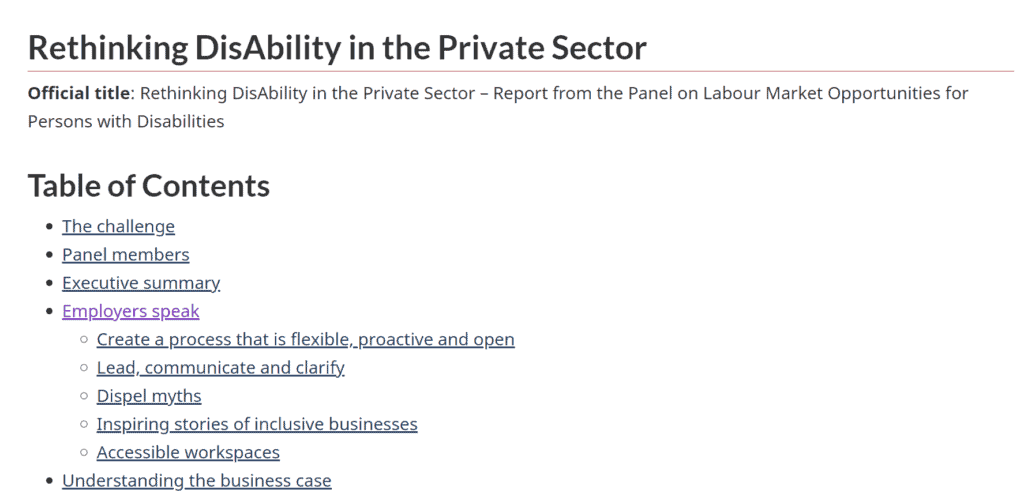 Rethinking DisAbility in the Private Sector