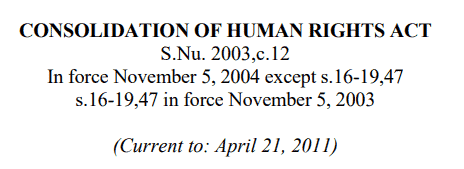 Nunavut Human Rights Act