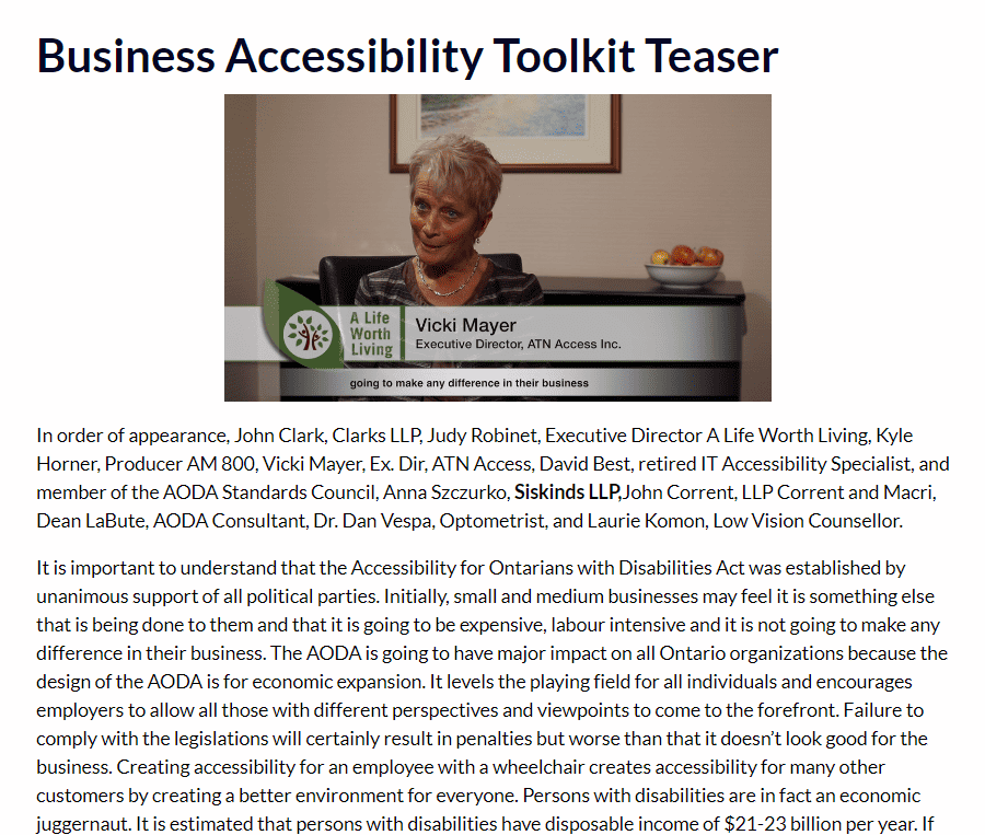 Business Accessibility Toolkit Teaser
