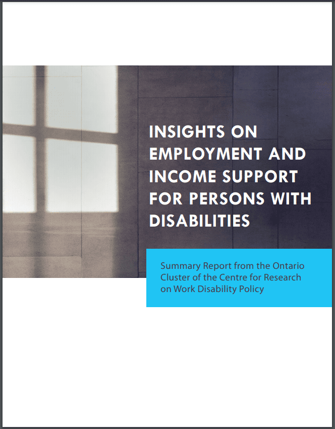 Insights on Employment and Income Support for Persons with Disabilities