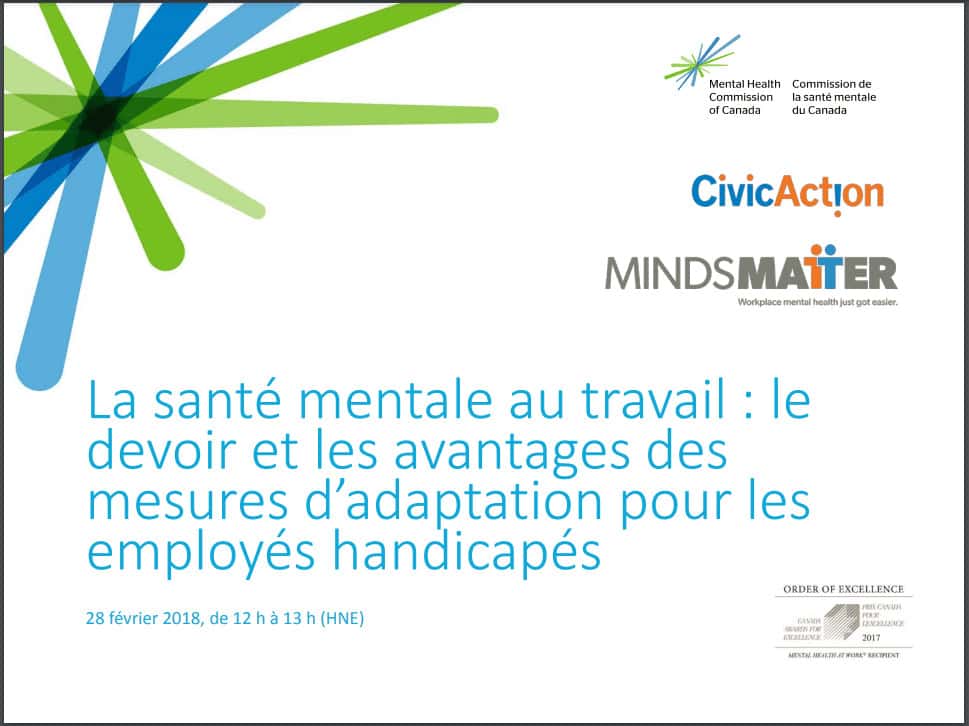 La santé mentale au travail : le devoir et les avantages des mesures d’adaptation pour les employés handicapés