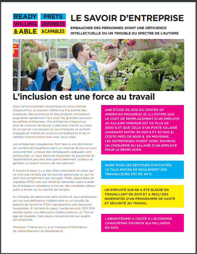 L’inclusion est une force au travail