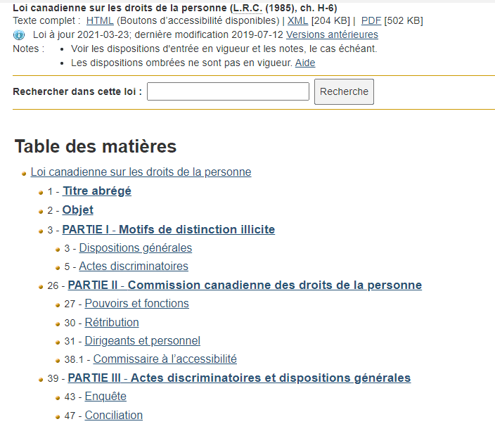 Loi canadienne sur les droits de la personne