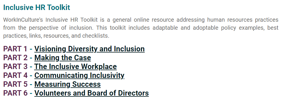 Inclusive HR Toolkit