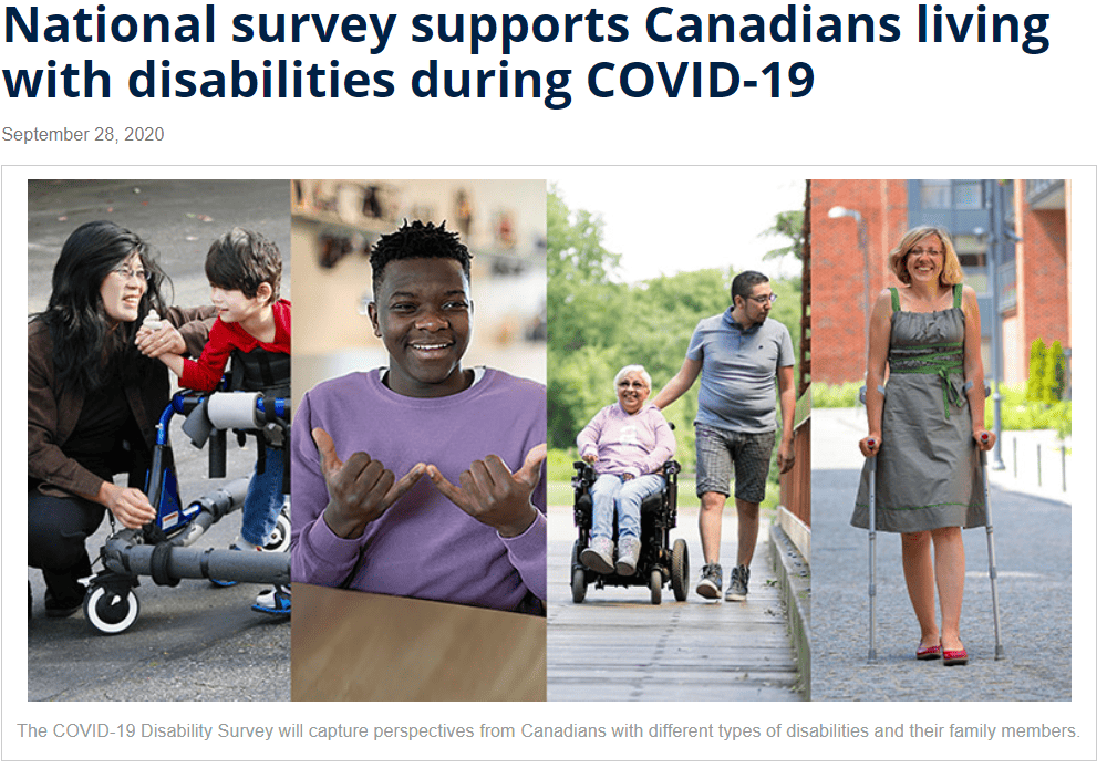 National survey supports Canadians living with disabilities during COVID-19