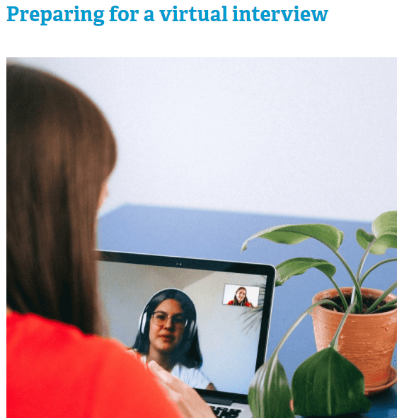 Preparing for a virtual interview
