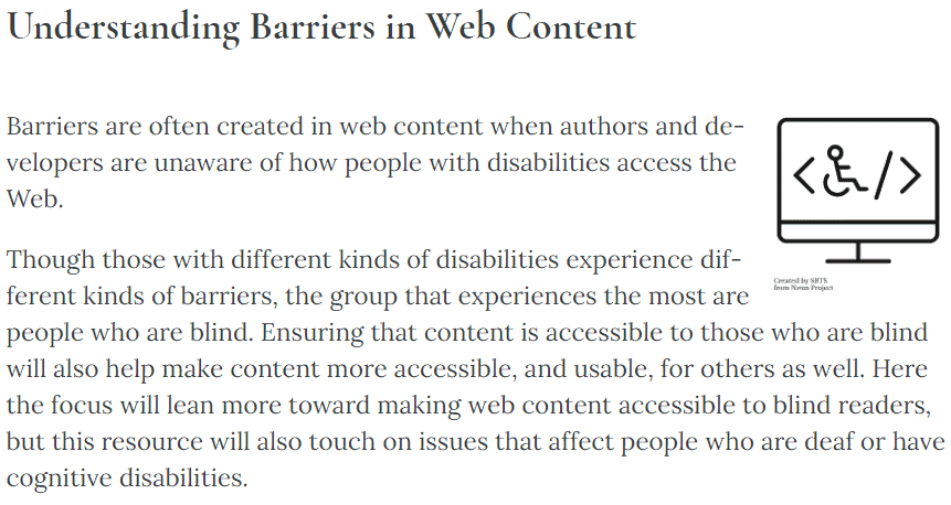 What You Can Do to Remove Barriers on the Web