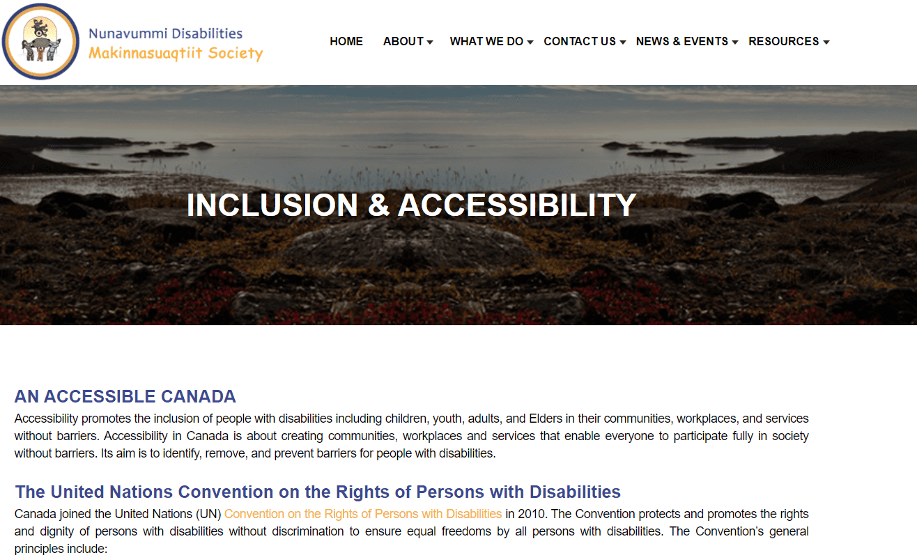 Inclusion and accessibility in Nunavut