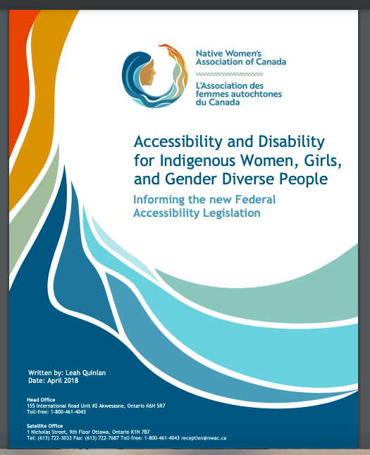 Accessibility and Disability for Indigenous Women, Girls, and Gender Diverse People