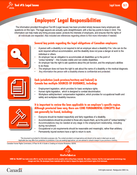 Employers' Legal Responsibilities