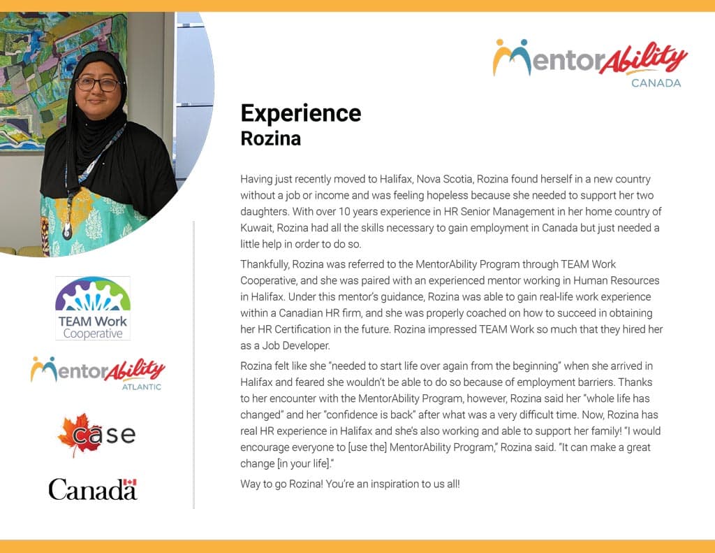 MentorAbility success story - Rozina