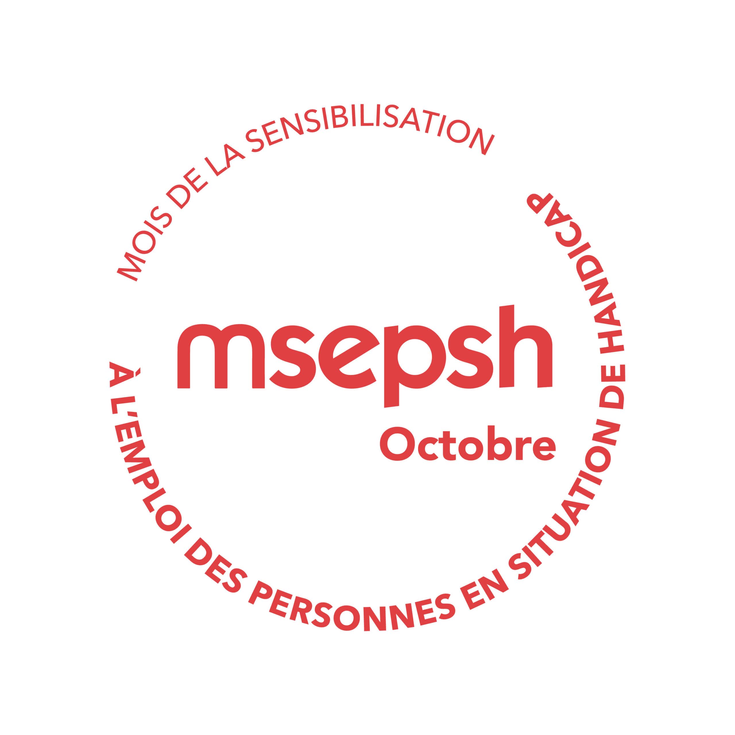 Logo DEAM&nbsp;: Nous soutenons fièrement le Mois de sensibilisation à l'emploi des personnes handicapées - DEAM octobre.