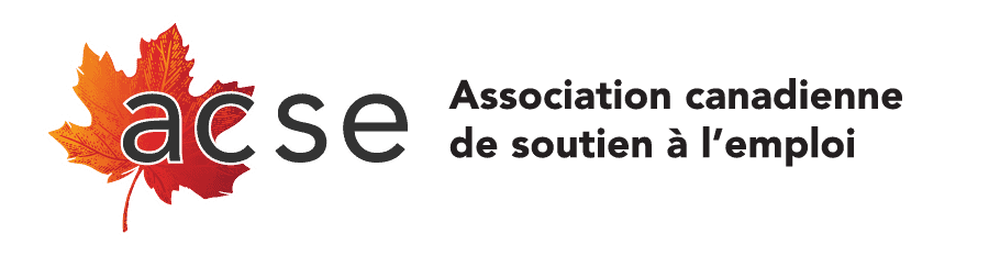 Logo pour l'Association canadienne de soutien a l'emploi ou ACSE. Logo for Canadian Association for Supported Employment or CASE.