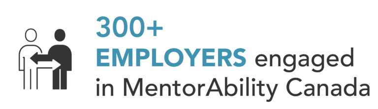 300+ employers are engaged in MentorAbility Canada.