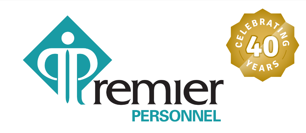 Logo: Premier Personnel. Celebrating 40 Years.
