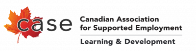 Logo CASE, Association canadienne pour l'emploi assisté, l'apprentissage et le développement