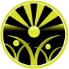 crmha logo 2 Logo: Lime green and black line art. Sun with rays at top. People with arms up that also look like blades of grass at bottom.